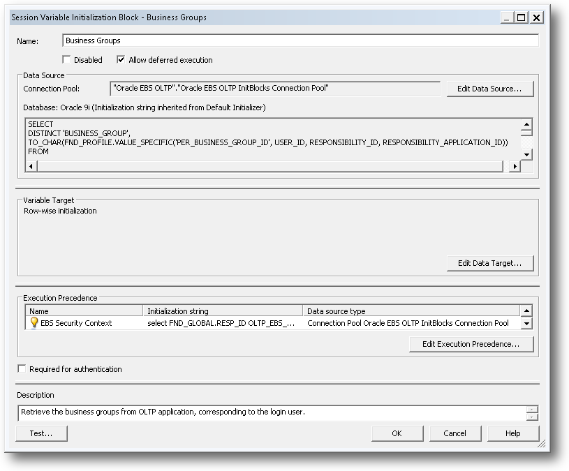 Row-wise Initialization Block