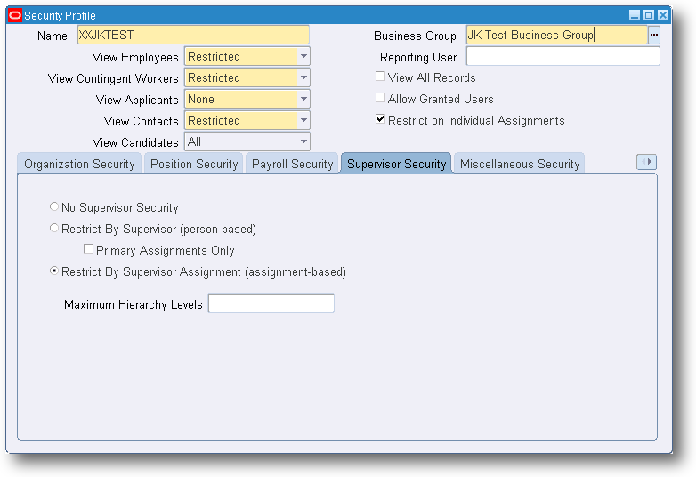 Security Profile