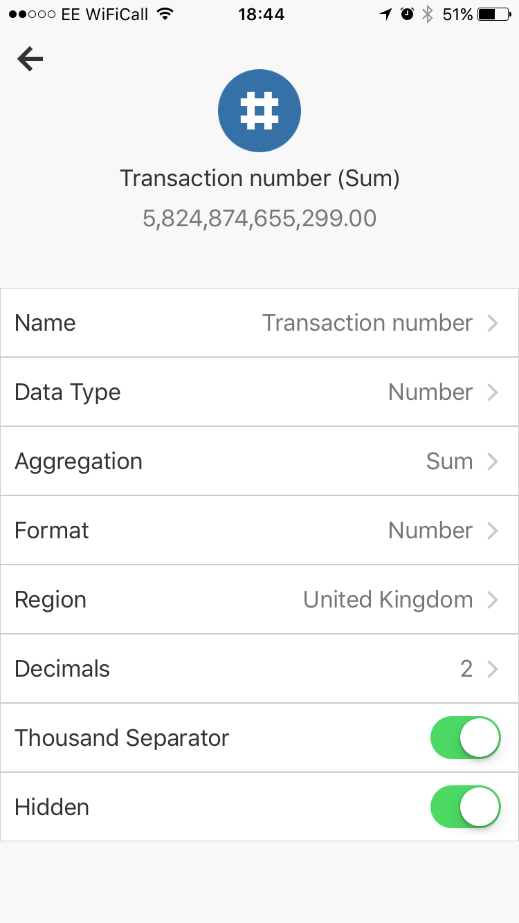 Hide Transaction Number