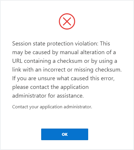 Session State Protection Violation