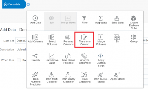 Oracle Analytics Cloud 105.2 New Feature – Transform in Dataflows